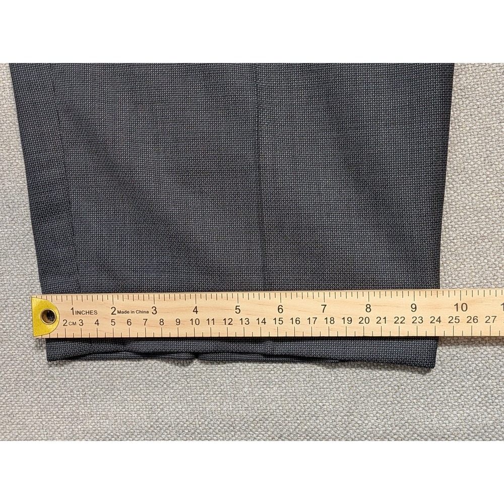 Hart Schaffner Marx Mens 2 Piece Suit Gray 46L 40x30 Union USA Made Wool Regular - Picture 15 of 16